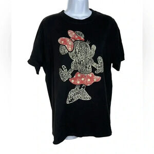 Disneyland Disney Parks women’s black Minnie Mouse t shirt sz Medium